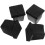 20Pièces Couvre-Pieds D'échelle Silicone Noir Pour Sols 2