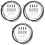 3Ensembles Lignes De Noir Caoutchouc Acier Durable 5