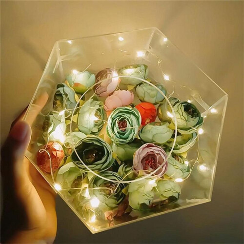 Acrylic Cake Display Board Hexagonal Cake Tray DIY Cake Refillable Board Base Clear Cake Stand Decor Tools 15X15X10CM 1