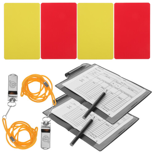 2Ensembles Cartes D'arbitre Professionnelles PVC Portable 1