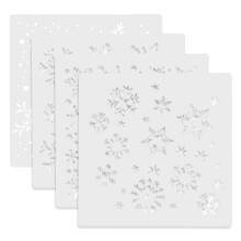 16Pièces Pochoirs Polyvalents Blancs Pour Arts Bricolage