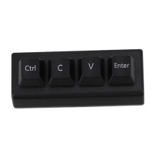 4 Keys Programmable Keypad Red Ctrl C V Enter Mechanical Keyboard Support NKRO for Gaming Office Black A