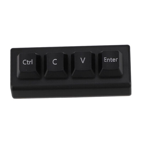 4 Keys Programmable Keypad Red  Ctrl C V Enter  Mechanical Keyboard Support NKRO for Gaming Office Black A