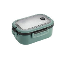 Cute Lunch Box Portable Compartments Microwave Bento Lunch Box School Outdoor Camping Picnic Food Container Green