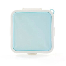 Tragbare Silikon-Mikrowellen-Sandwich-Aufbewahrungsbox, Bento-SchulfrüHstüCks-Lunchboxen, Wiederverwendbarer ToastbehäLter, Blau