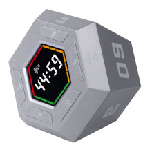 Pomodoro Timer, Productivity Timer,3, 5, 15, 30, 45, 60 Minute Preset Countdown Timer, Management Tool Silver