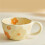 Elegant Floral Ceramic Mug Coffee Cup with Flower Decorations, 250ml Spring Drinkware for Home Decor,A 2
