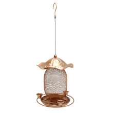 Hängande Lotusbladsfågelmatare Utomhus Innergård Metall Ekorrsäker Fågelmatare Fågelvattenmatare