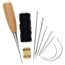 1 Ensemble Aiguille à Coudre Poinçon Cuir Artisanat Accessoires de Couture Couture Poinçon Couture Maroquinerie Outils de Réparation de Chaussures