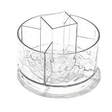 Makeup Brush Holder Organizer, 360 Rotating Makeup Brush Organizer, 5 Slot Make Brushes Cup for Cosmetics,B