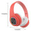 Headphones,Intelligent Wireless  Headset HiFi Stereo Foldable Headset for Home Office Red 8