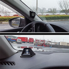 Car Display, A-Pillar HUD OBDII & GPS Dual System, Speed, RPM, OverSpeed Warning, Multi-Function HUD Gadget