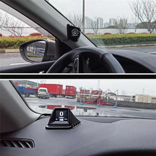 Car   Display, A-Pillar HUD OBDII & GPS Dual System, Speed, RPM, OverSpeed Warning, Multi-Function HUD Gadget