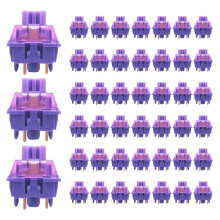 45pcs V3 Pro Lavender Roxo Switches 5 Pinos 40gf Interruptor Tátil Compatível com Teclado Mecânico MX