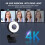 4K HD Autofocus Webcam with Microphone, Adjustable Light Computer Camera USB Webcam for Laptop Desktop Video Calling 5