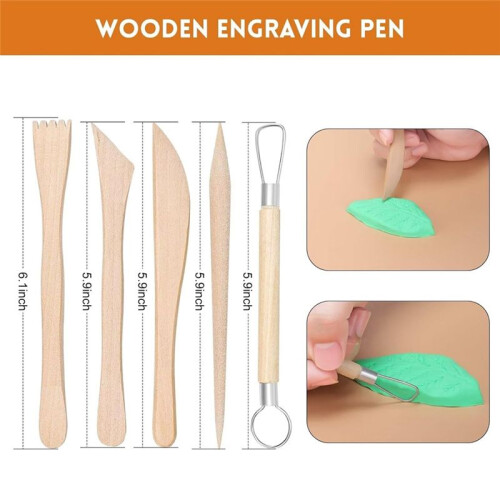 24pcs Polymer Clay Kit, Pottery Tools, Pottery Kit, Clay Sculpting Tools, Sculpting Dotting Tools Set, Dotting Tools 1
