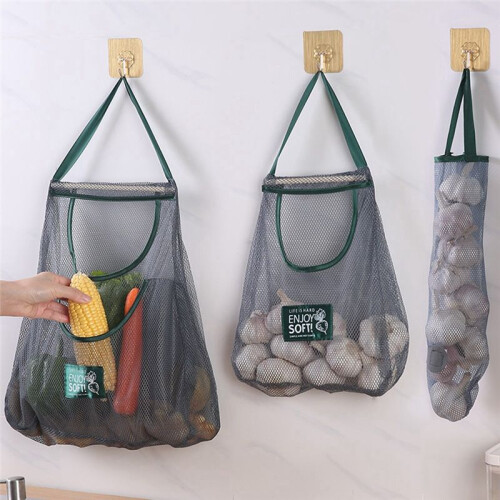 Reusable Kitchen Hanging Mesh Bag Large Capacity Home Fruit Vegetable Storage No.3 2