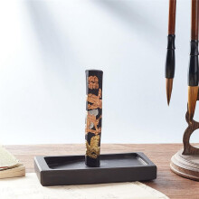Pierre à Encre de Calligraphie Chinoise avec Bâton D'Encre Rectangulaire Motif Dragon Phénix, Ensembles D'Encreurs Traditionnels Chinois