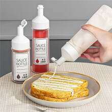 M, Botella de Salsa Exprimible de Calidad Alimentaria, Tarro de Condimento, Botella Dispensadora Multiusos, Botella de Salsa de Ketchup para Ensalada