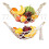2PCS Hanging Fruit Hammock, Macrame Fruit Hammock Basket, Fruit Hammock for Kitchen Under Cabinet, Banana Fruit Hammock 1