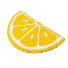 Home Entrance Rug Half Round Yellow Door Mat Dirt Trapping Rugs Non-Slip Absorbent Bath Rugs Bathtub Mat for Kids