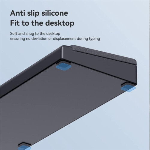 Keyboard Wrist Rest Pad Support with Desktop Partition Storage Case,For Computer Keyboard, Office-Black 1
