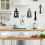 Cutting Board Eat Sign Set Hanging Art Kitchen Eat Sign Fork and Spoon Wall and Kitchen Decor,B 5