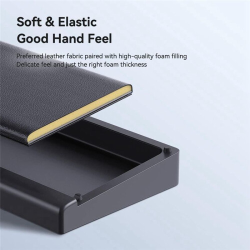 Keyboard Wrist Rest Pad Support with Desktop Partition Storage Case,For Computer Keyboard, Office-Black 2