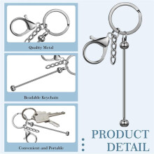 12 Stuks Kralen Sleutelhanger Bars voor Kralen Sleutelhanger Metalen Kralen Sleutelhanger voor Sleutelhanger DIY Projecten Hanger Sieraden