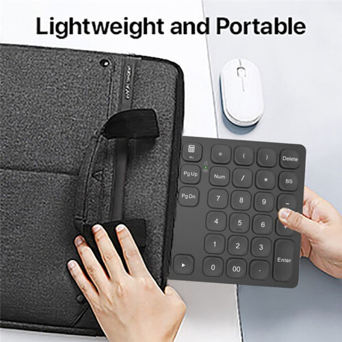 Dual  Numeric Keyboard Rechargeable Wireless Numpad for PC Laptop Windows Slinet Digital Keyboard-Silver