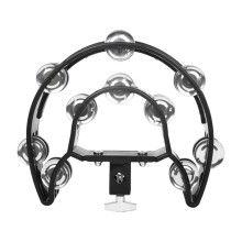 Drum Set Double Row Rattle, Clip- Hi-Hat Bell Stand, Extended Hand Bell, Jazz Drum Double Row Hand Bell