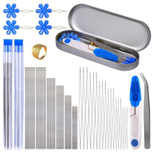 115PCS Beading Needles Set, Seed Beads Needles, 90 PCS Long Straight Beading Needles 18 PCS Eye Beading Needles