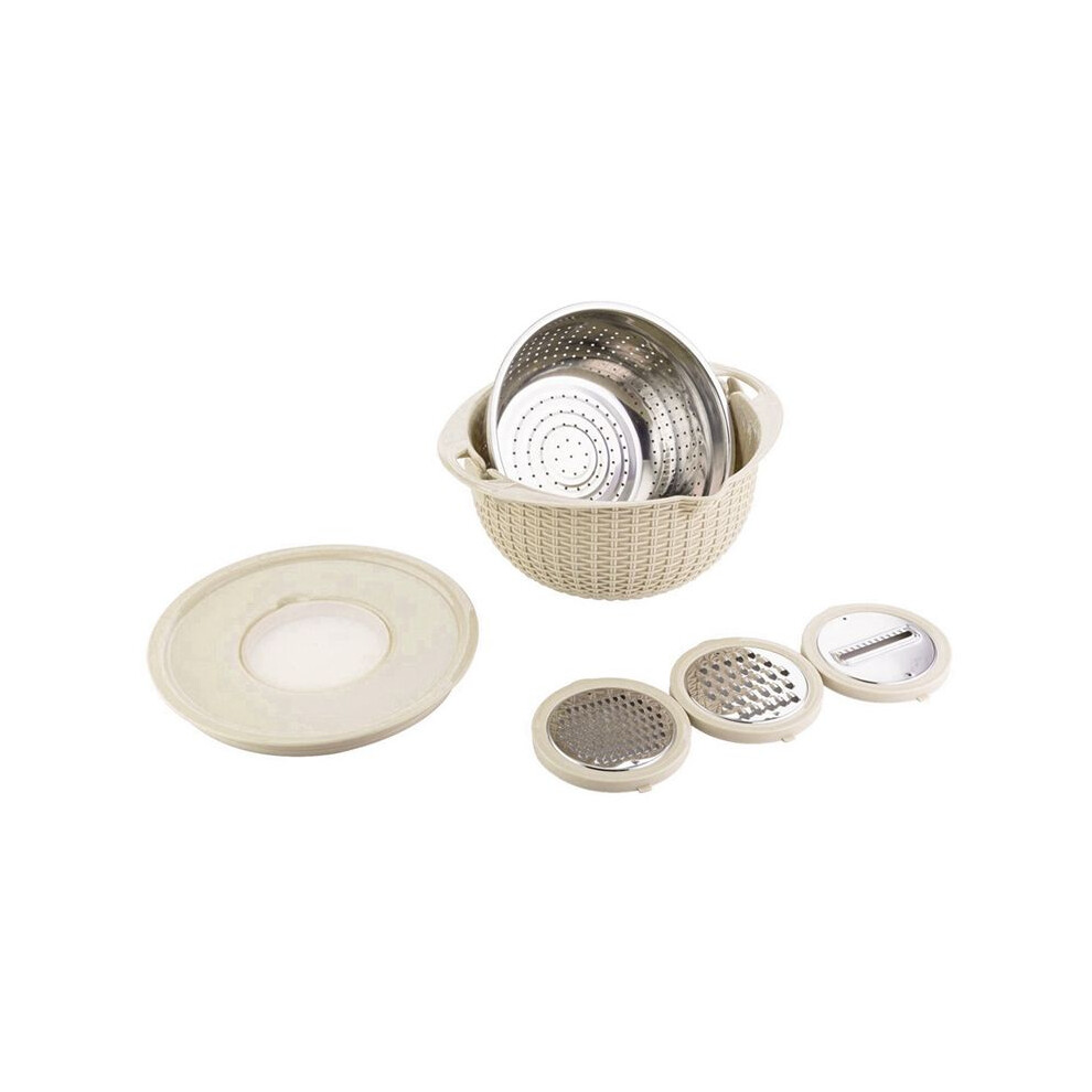 Colander With Mixing Bowl Set - Strainers For Kitchen, Food Strainers And Colanders, Pasta Strainer, Home Essential B 4714154785589