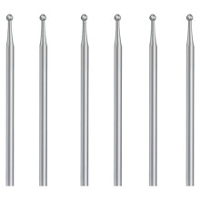 6 Pcs Burr Set, 3/32 Inch Shank Sphere Burs Jewelry Carving Bits(2.3mm)
