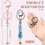 24Pcs Beaded Keychains Bulk Beads DIY Blank Keychains Metal Beaded Keychains for Beaded Keychain Crafts A 6