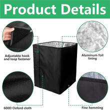 Beehive Box Wrap for Winter - 600D Oxford Beehive Protective Cover with Thermal Insulation, Cozy Windproof Cold Proof A