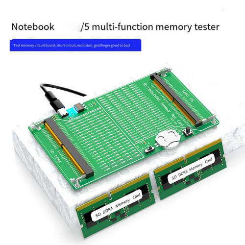 Laptop Memory Tester DDR4/DDR5 2-In-1 Memory Tester with Light Multifunctional Portable Memory Test Card 1