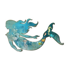 Metal Mermaid Wall Art Rustic Hanging Mermaid Wall Decor Metal Mermaid Decorations Elegant Mermaid Sculpture 22cm