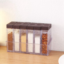Spice Shaker Jars, Seasoning Shaker Box Condiment Set,Seasoning Storage Containers with Adjustable Lids White