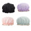 4 Pack Waterproof Reusable Shower Cap, Elastic Bathing Shower Hat Double Layers Bathing Hair Cap Bath Cap 1