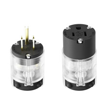 Lighted Straight Blade Electrical Plug and Connector Set,15A 125 Volt NEMA 5-15P NEMA 5-15R 2 Pole 3 Wire Grounding(US)