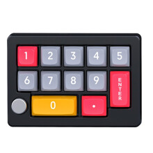 Macro-Programmeerbaar Toetsenbord met 13 Toetsen, Volledig Hot-Swappable Mechanische Schakelaar, 7 Kleuren RGB-Licht Gamingtoetsenbord, Zwart