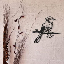 Metal Bird Garden Decor - Bird Plaques Outdoor Art, Patio & Backyard Decorations - Garden Gifts for Women