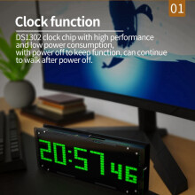 LED Muziek Spectrum Display DIY Kit 16X32 Ritme Licht Klok 8 Soorten Spectrum Modus SMD Soldeer Display Licht, Rood