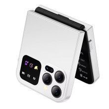A50 Pro Flip Phone Dual SIM Card GSM Automatic Call Recording 2.4 Inch Screen Foldable Mobile Phones Type-C White