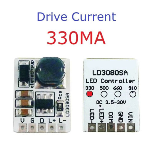 LD3080SA 20W  3.5-30V Step-Down HB LED Driver Module - Buck Constant Current Module for Flashlight Headlight 330MA 1