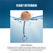 4Pcs Floating Cork Keyrings,50mm Key Float Water Sport Accessories for Surfing Swimming Diving Fishing Sailing Boat
