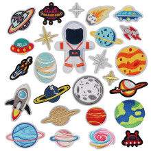 Iron Patches 26Pcs Planet Astronaut DIY Sew Decoration Appliques Stickers for Clothing,Backpack,Repair the Hole Stick