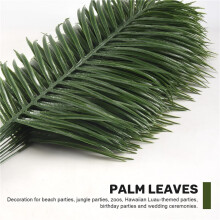 18Pcs Artificial Leaves Plants Faux Fronds Tropical Large Leaves Greenery Plant for Leaves Hawaiian Party