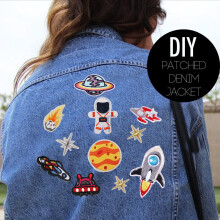 Iron Patches 26Pcs Planet Astronaut DIY Sew Decoration Appliques Stickers for Clothing,Backpack,Repair the Hole Stick